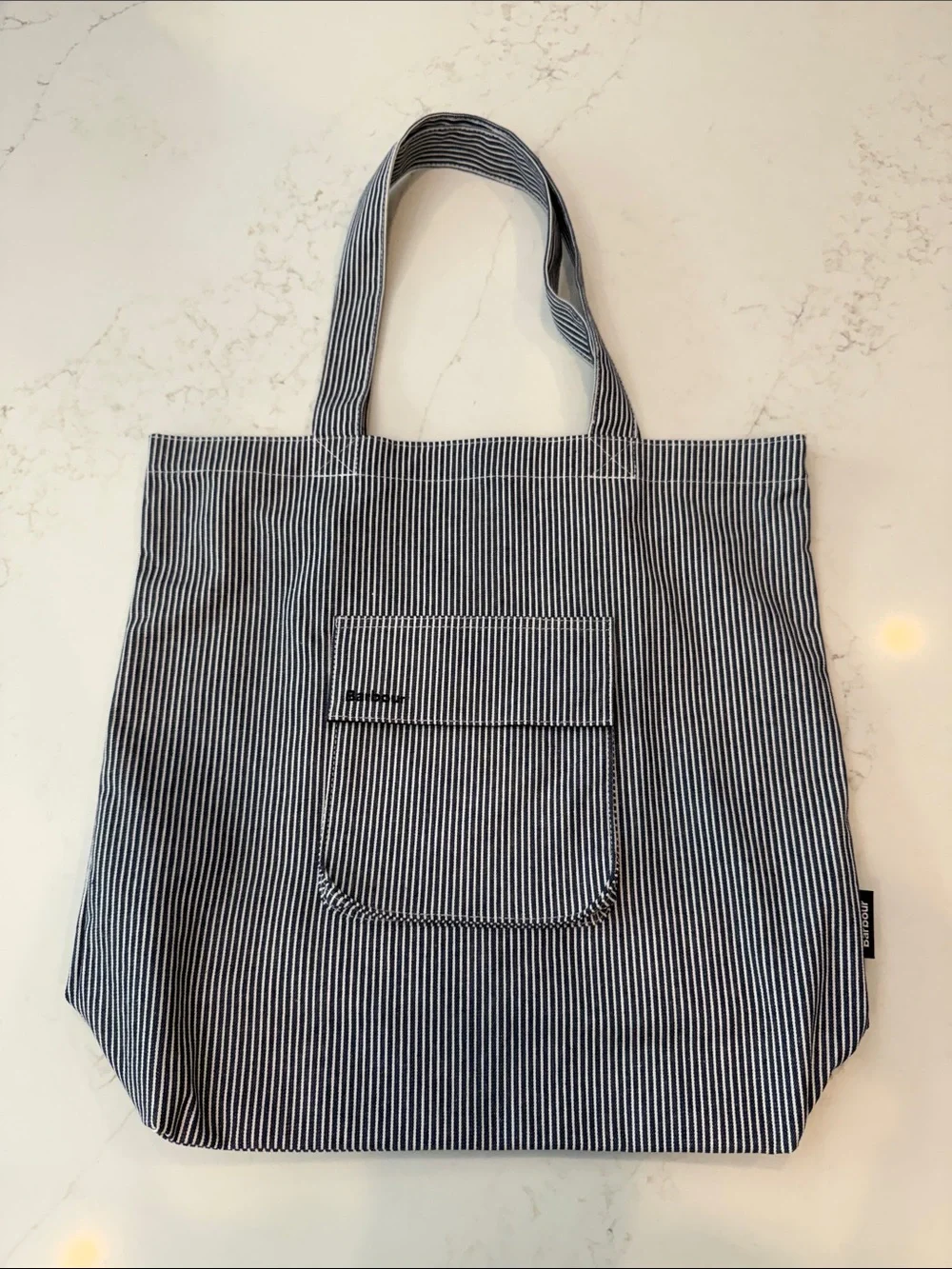 Barbour Navy and White Tote Bag